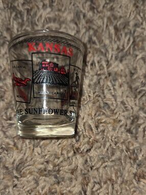 Kansas Red & Black Souvenir Shot Glass